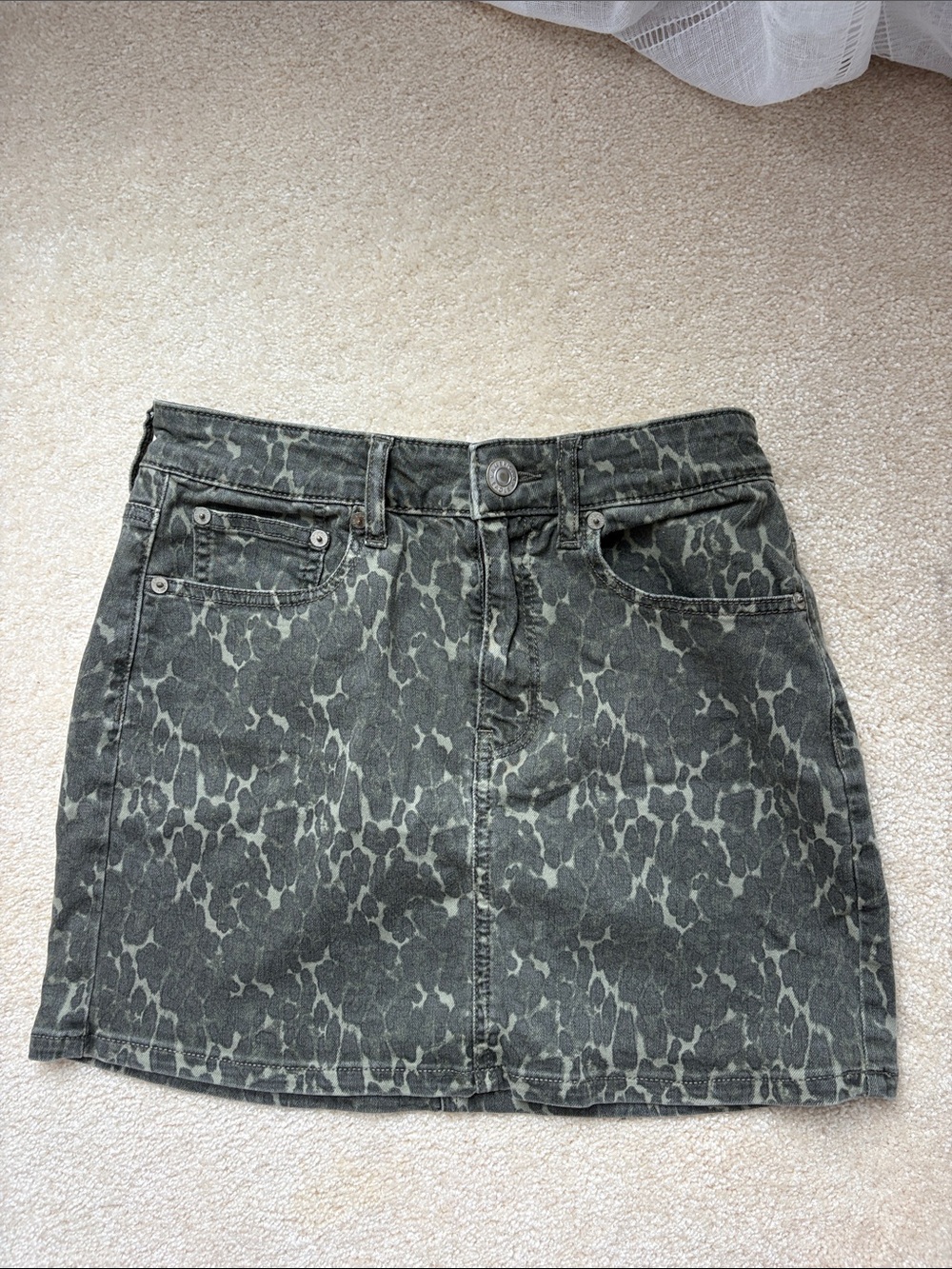 Women's Camo Denim Mini Skirt